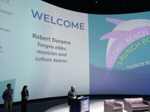 welcome screen on backdrop