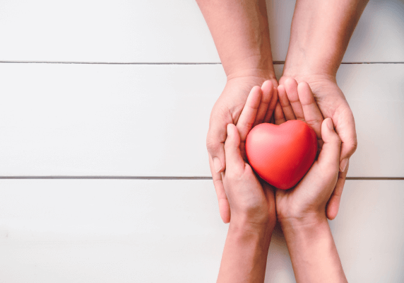 Hands with heart