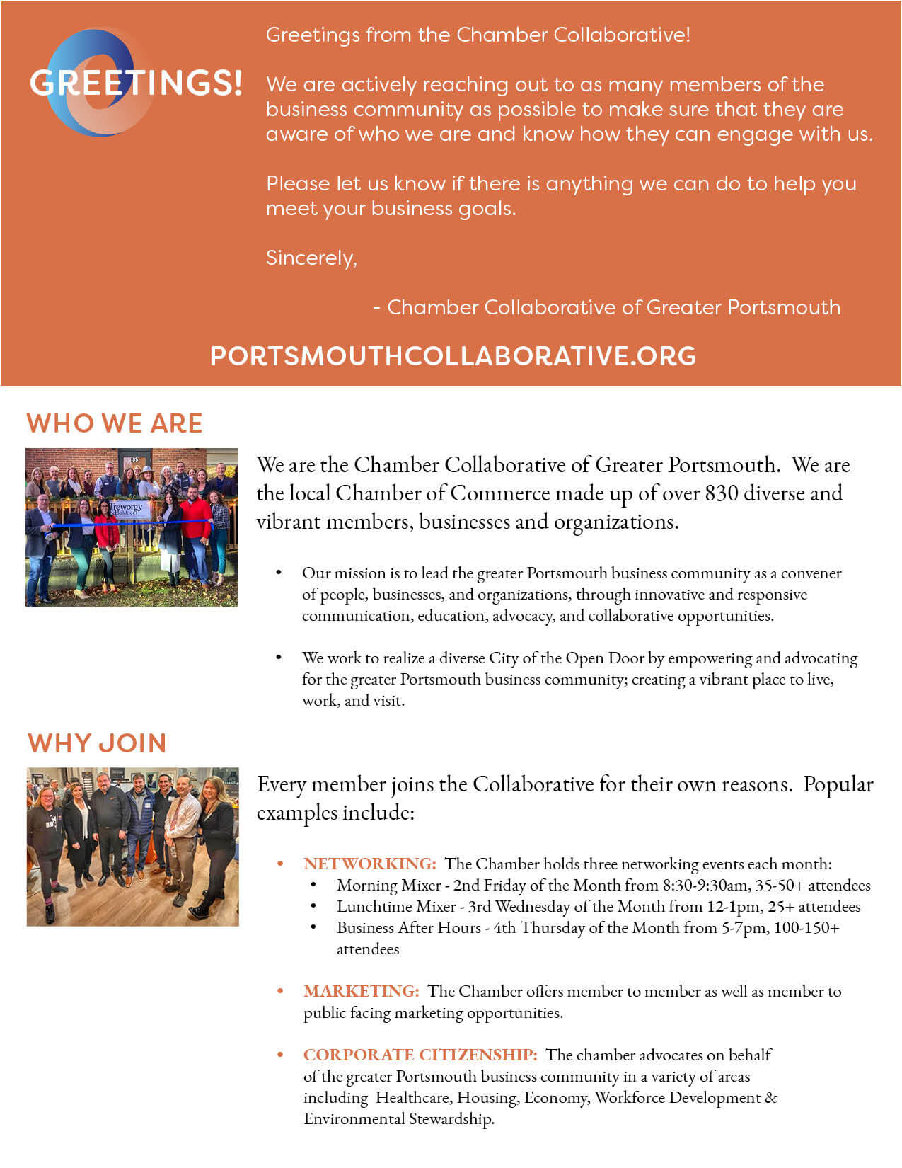 Chamber Information Onesheet