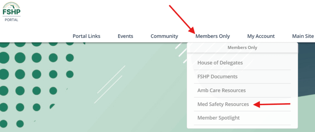 Accessing FSHP Med Safety Resources
