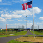 sports field and flag