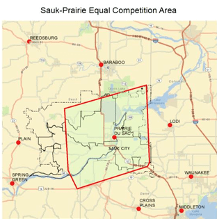 Sauk Prairie Area Map