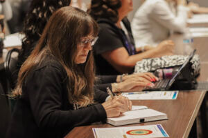 Woman writing