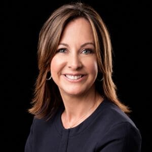 Warm Corporate Headshot on Black