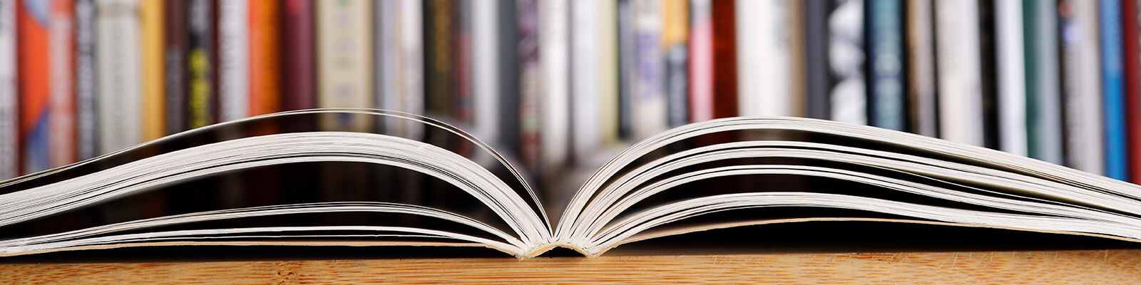 Open handbook on desk