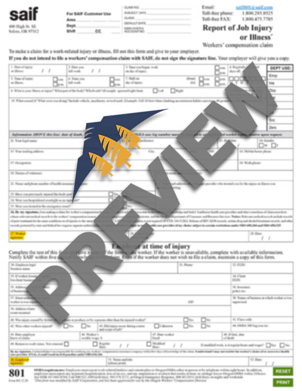 801 Form: Fillable - Cascade Employers Association