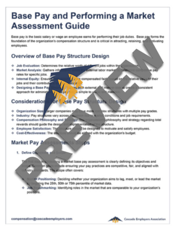 Vector Base Pay Form Base Pay Guide - Cascade Employers Association