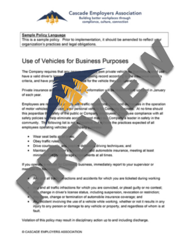 Business Use Of Personal Vehicle Insurancenull