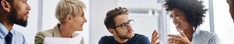 diverse team meeting