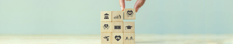 employee benefits wood blocks