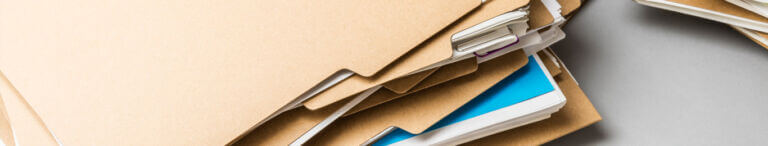 stack of file folders