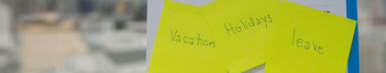 leave law sticky notes on calendar