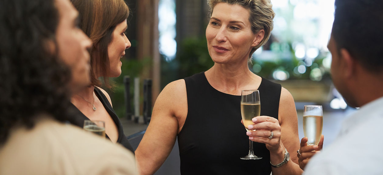 woman drinking champagne