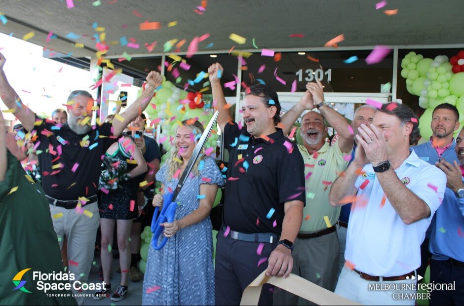 group of people and confetti