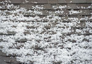 hail on roof