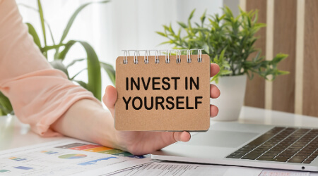 invest in yourself on sign