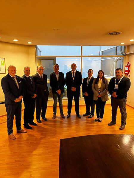 business professionals standing for photo