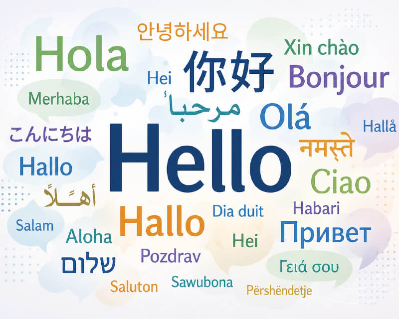 Access for Limited English Page hello in many languages