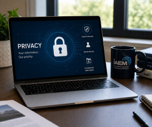 word privacy on laptop screen