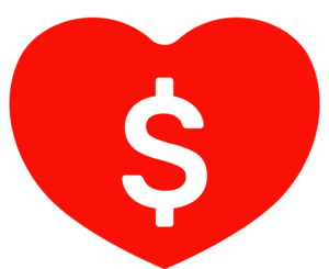 Heart with $ sign