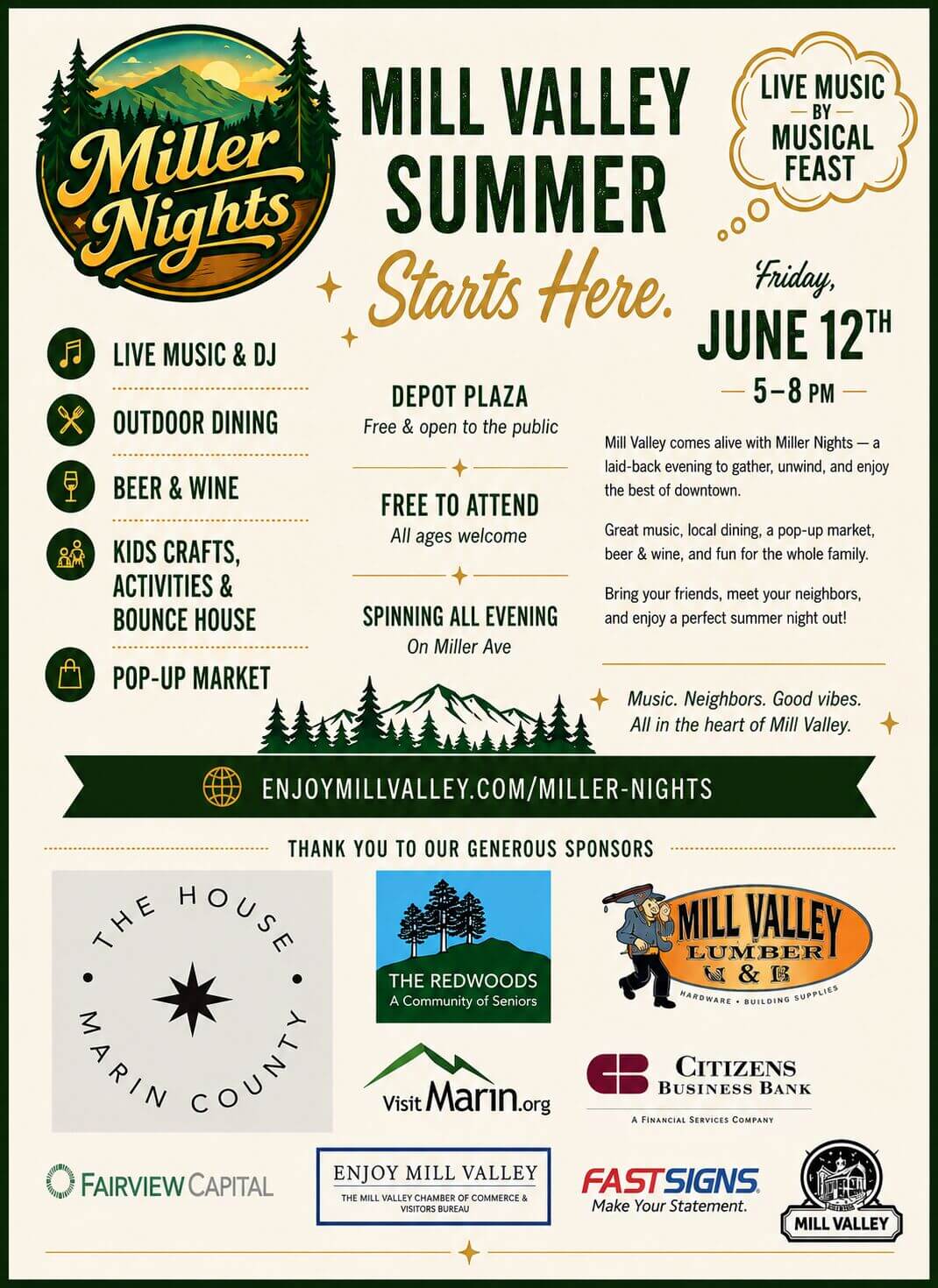 Miller Nights Sponsor Flyer