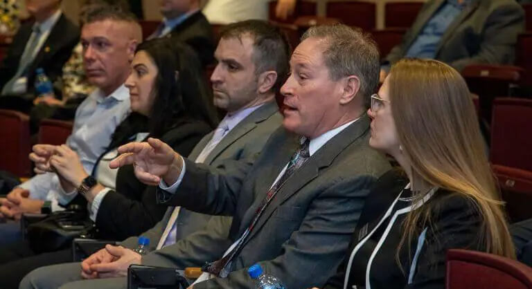 Members at legislative question & answer event