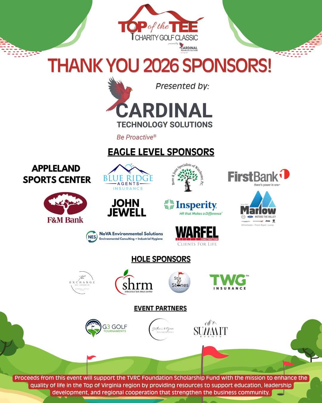 Top of the Tee Sponsor Poster - social media