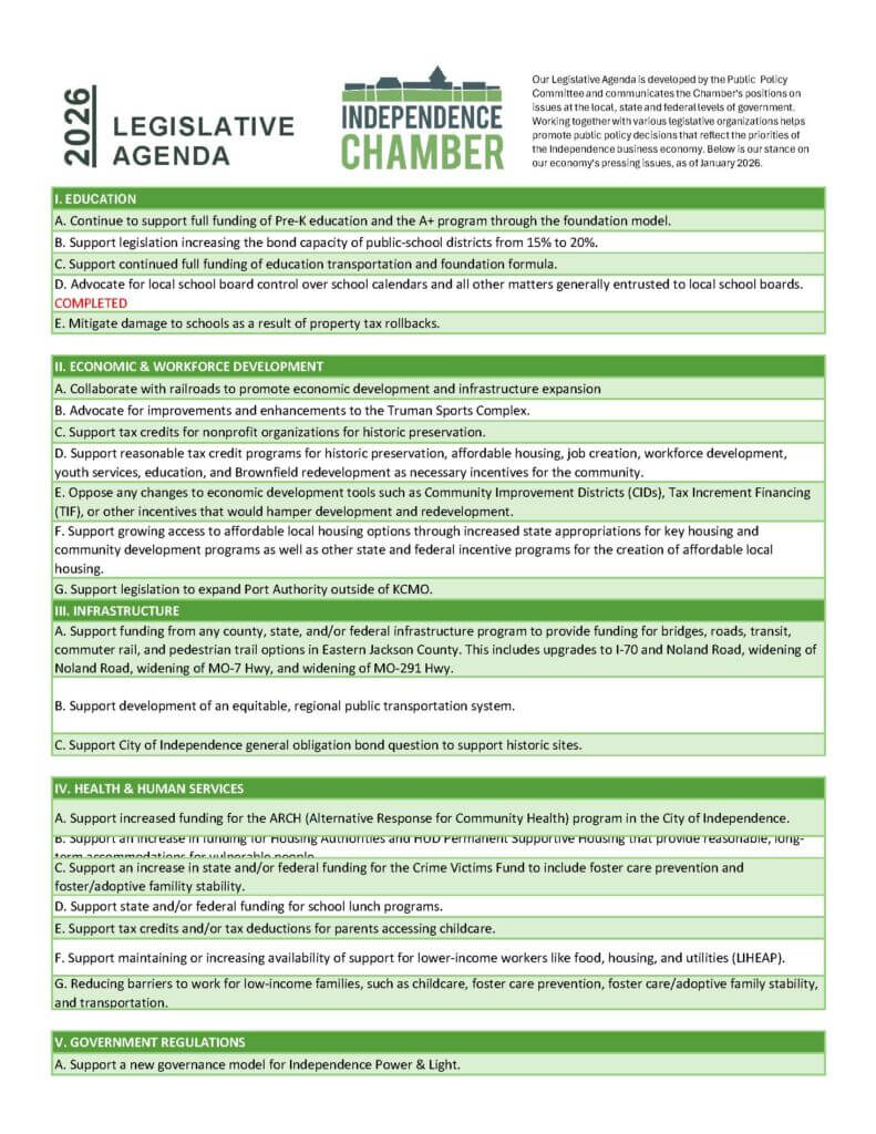 2026 Legislative Agenda