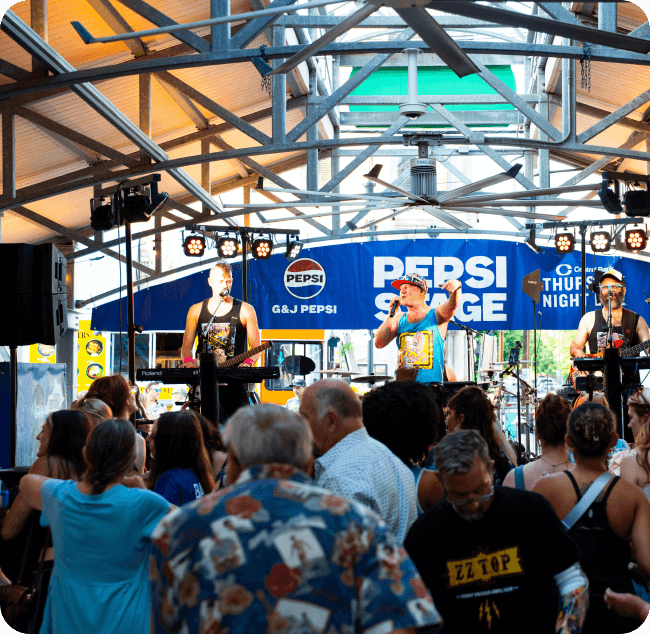 Musicians playing at Central Bank Thursday Night Live