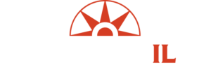 Chamber logo - white type