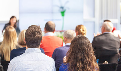 people attending seminar