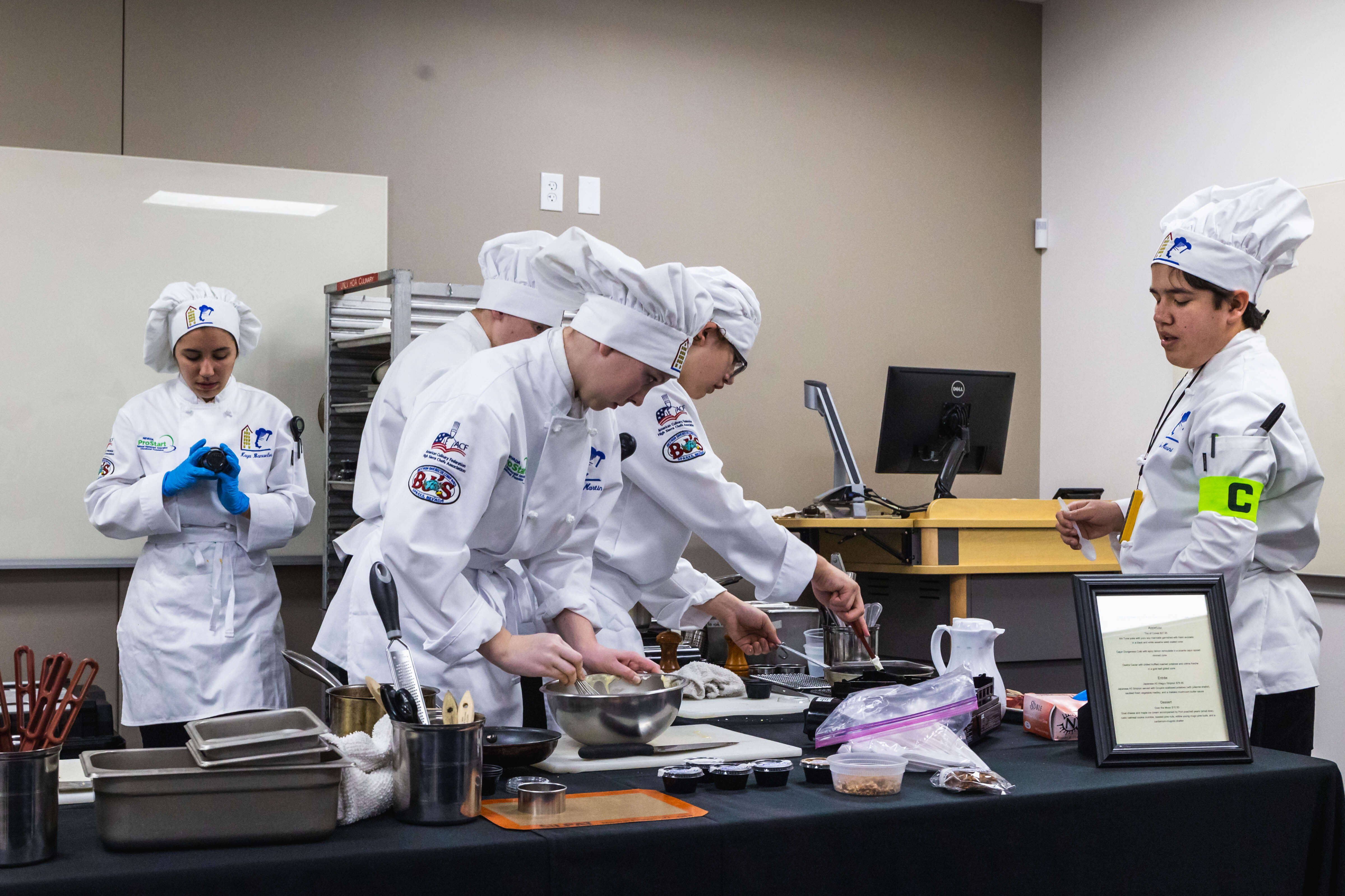 ProStart students in kitchen