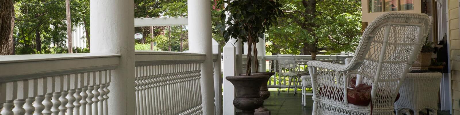 porch with furniture