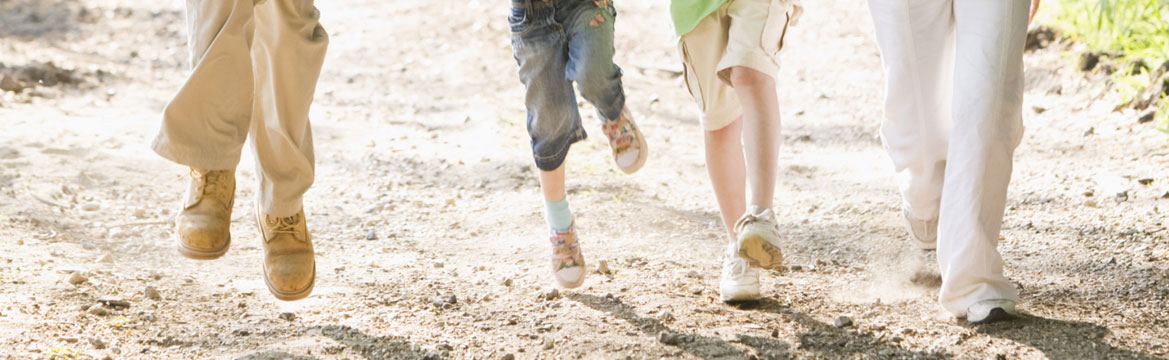 people walking on trail
