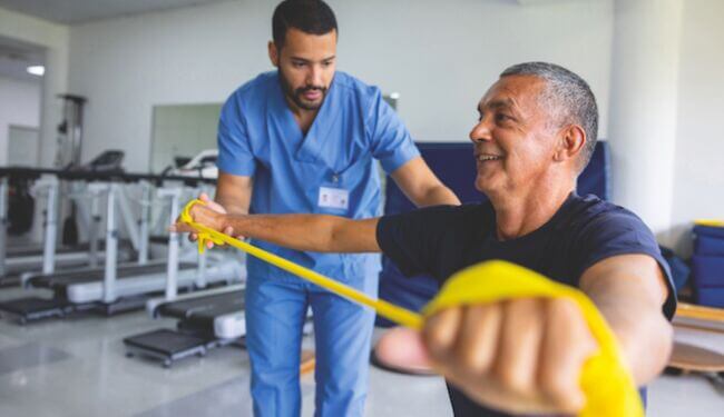 person rehabbing