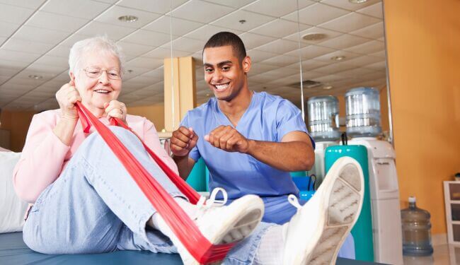 person rehabbing