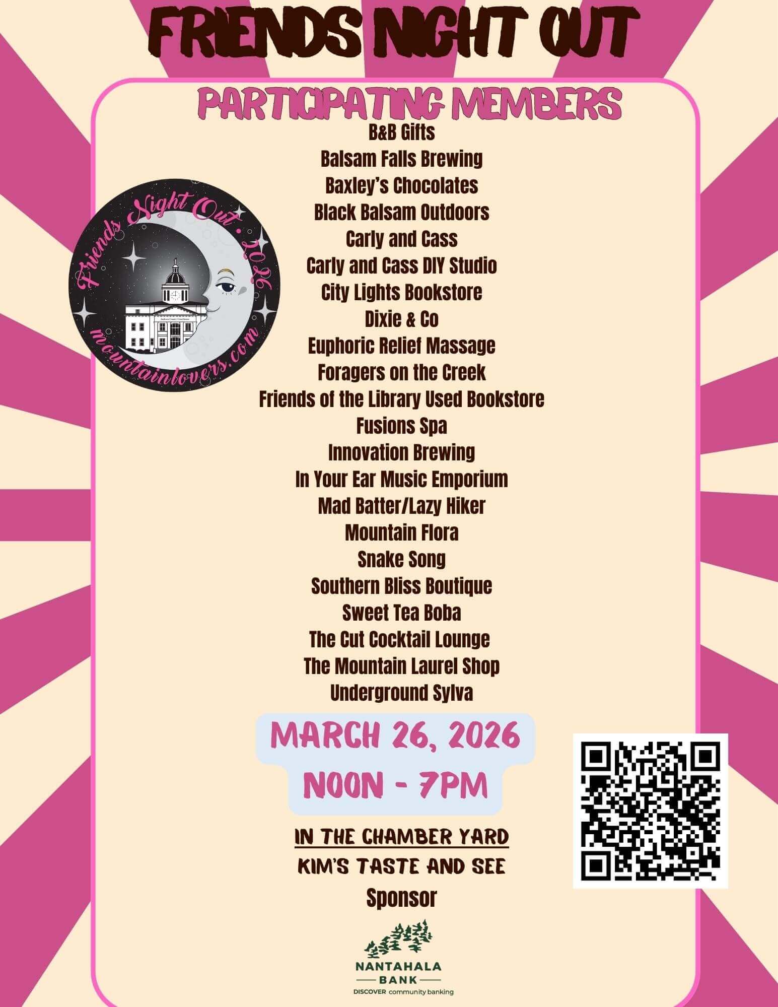 2026 friends night out participating businesses