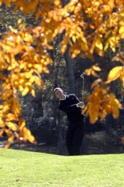 man golfing