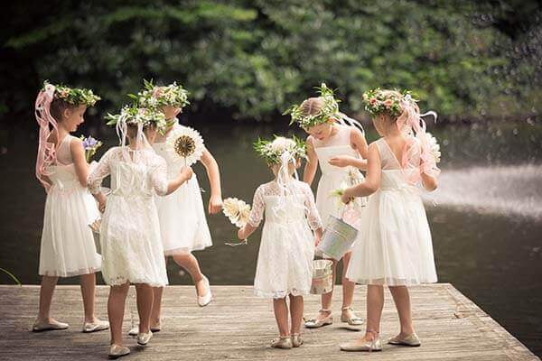 group of flowergirls