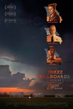 poster for Three Billboards Outside Ebbing, Missouri movie