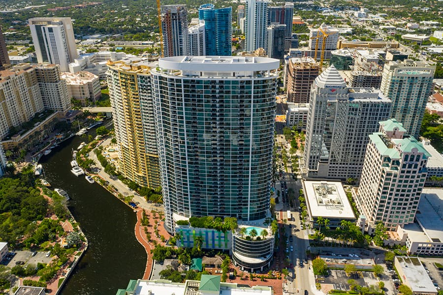 Aerial photo of Icon Las Olas
