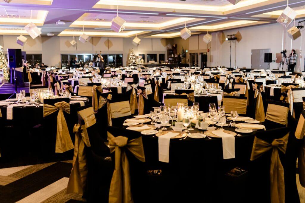 The Delta Chamber Business Excellence Gala room setup in November 2023.