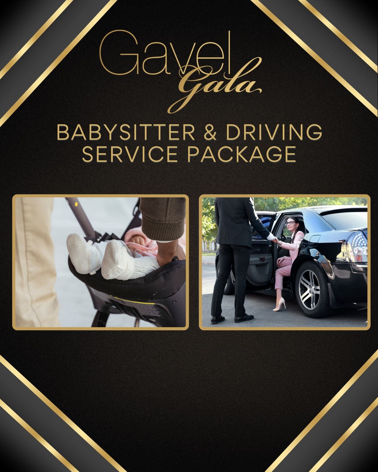Gavel Gala Silent Auction Promo (19) Gavel Gala silent auction item: babysitter and driving service package