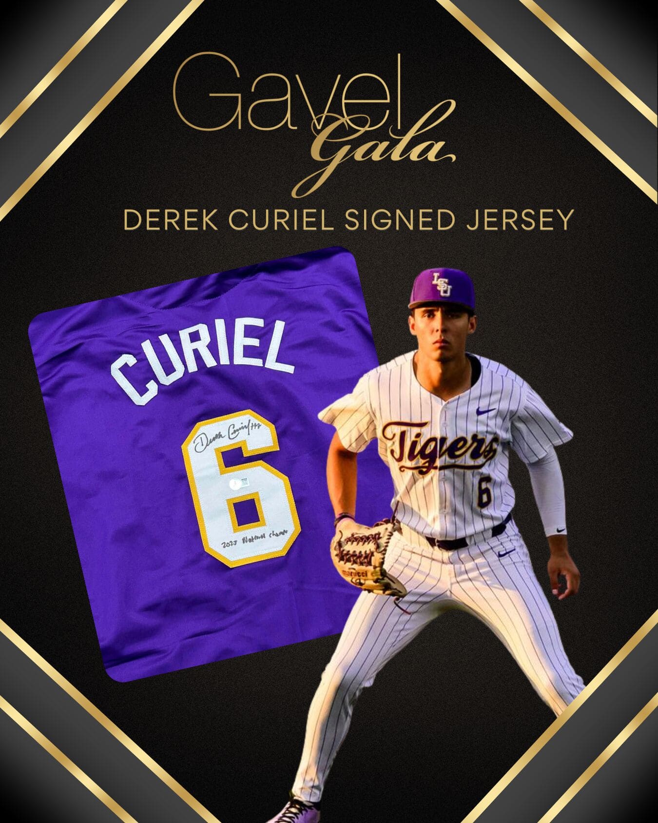 Gavel Gala Silent Auction Promo (31) Gavel Gala silent auction item: Derek Curiel signed jersey