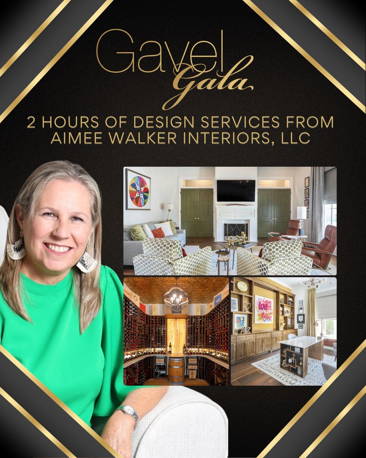 Gavel Gala Silent Auction Promo (36) Gavel Gala silent auction item: 2 hours of design services from Aimee Walker Interiors, LLC