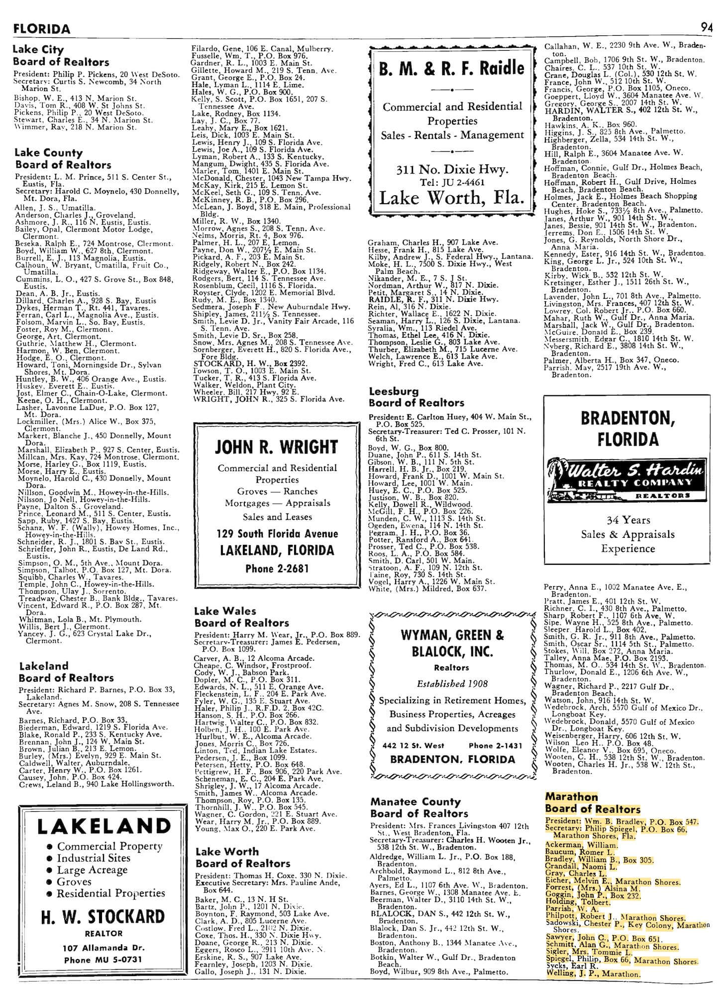 1959 MLKAR Roster in NAR Directory