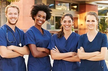 vet students smiling