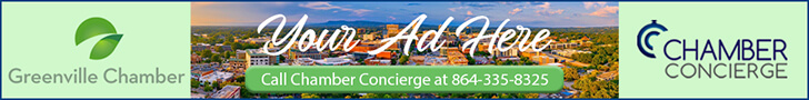 Sample banner ad reading "Your Ad Here" with Greenville Chamber and Chamber Concierge logos