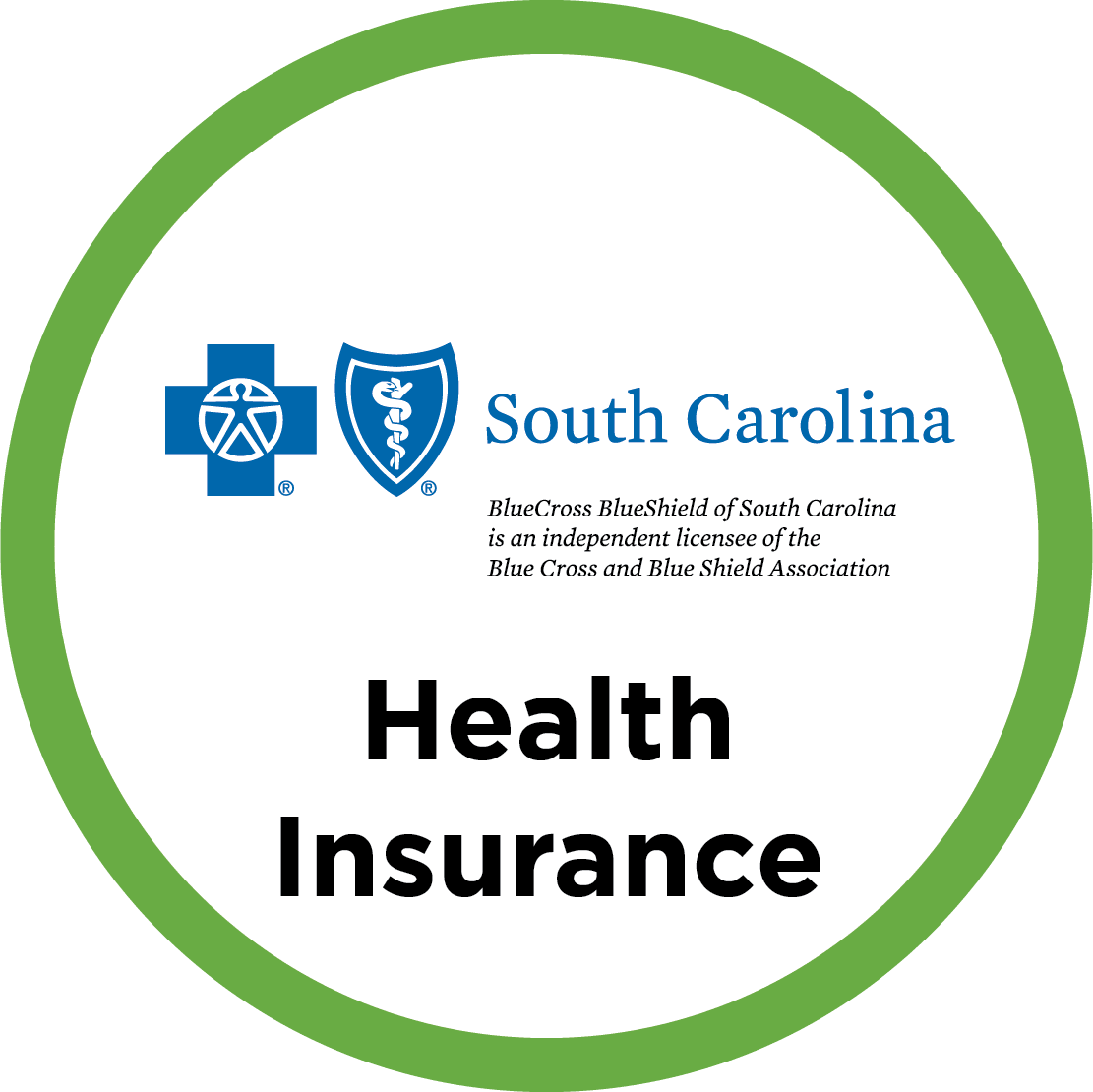 Health Insurance icon with the BlueCross BlueShield of South Carolina logo