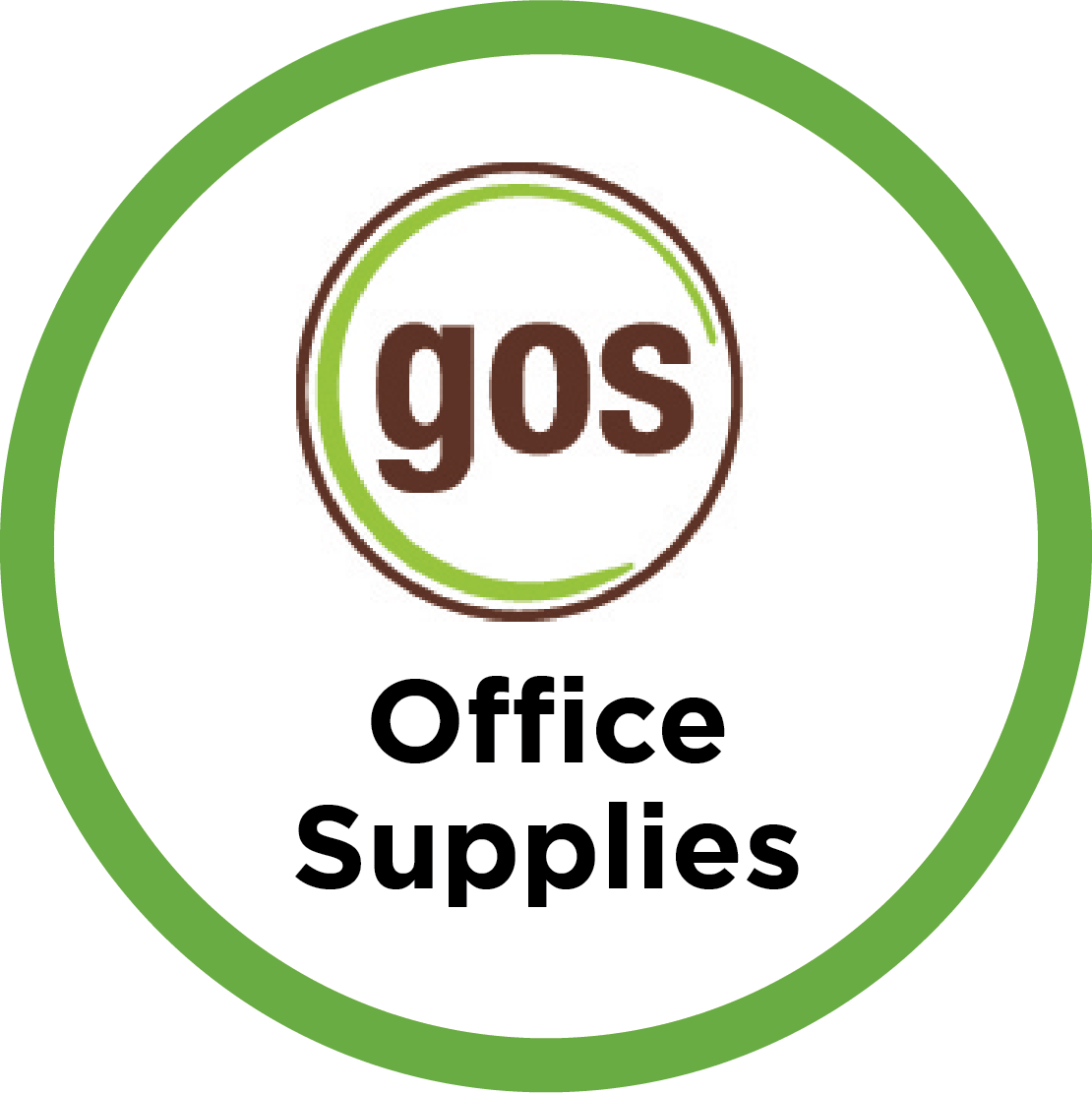 Office Supplies icon with the GOS logo